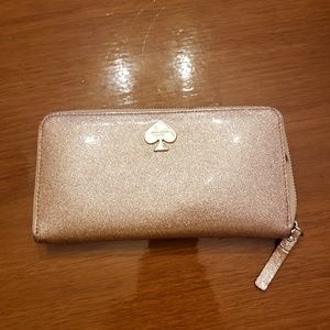 Kate Spade Rose Gold Sparkle Wallet